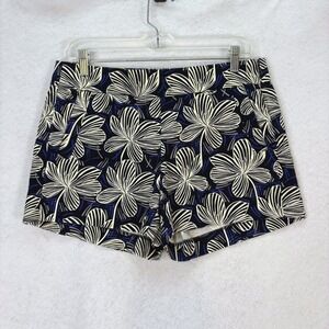 NWT J.Crew Women's Size 6 Black/White City Fit Chino Floral Shorts 4" inseam
